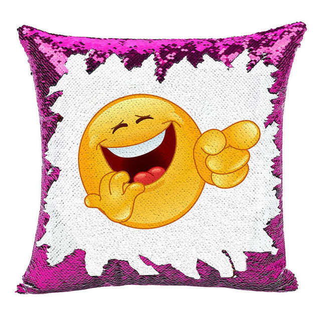 Picture of Magic Cartoon Photo Sequin Pillow With Personalized Name in Various Styles