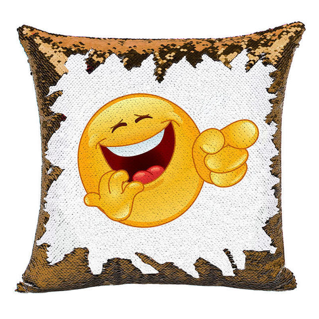 Picture of Magic Cartoon Photo Sequin Pillow With Personalized Name in Various Styles