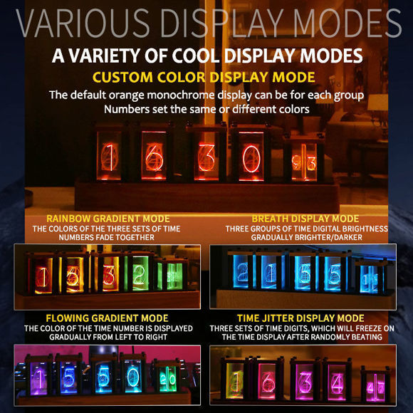 Imagen de DIY RGB LED Nixie Tube Clock - Los mejores regalos de decoración para el hogar