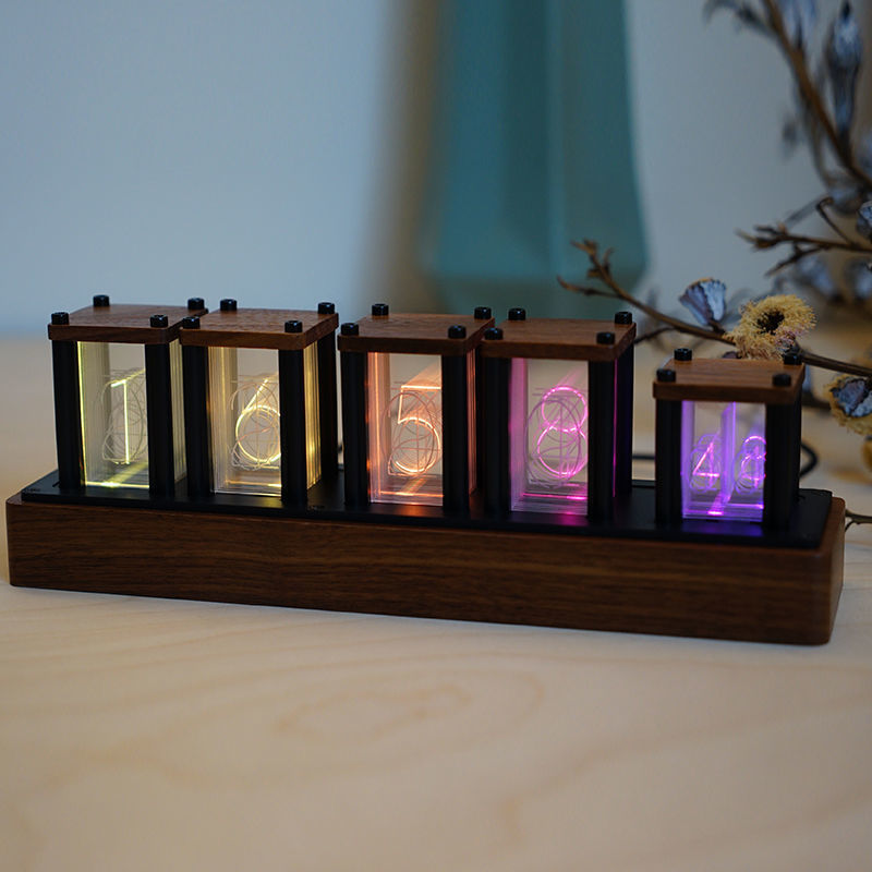 DIY RGB LED Nixie Tube Clock Best Home Decor Gifts Personalized Gifts & Engraved Gifts for