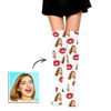 Picture of Personalized Knee High Printed Socks with Sweet Kisses