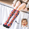 Picture of Personalized Knee High Printed Socks with AU Flag