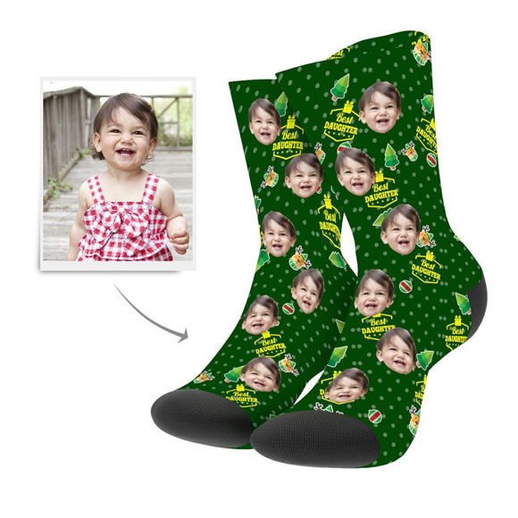 Picture of Custom Christmas Socks For Your Daughter