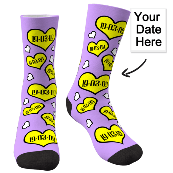 Picture of Custom Anniversary Socks For Gifts