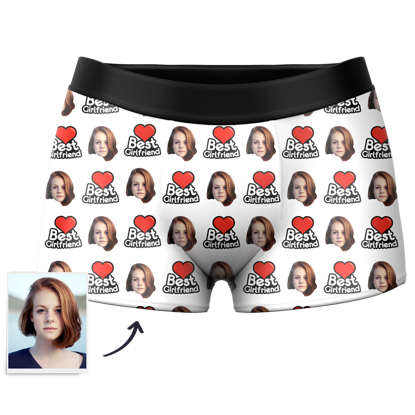 Afbeeldingen van Custom Best Girlfriend Face Boxer Shorts For Gifts -  Personalized Funny Photo Face Underwear for Men - Best Gift for Him