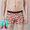 Picture of Custom Christmas Hat Face Mash Boxer Shorts For Gifts