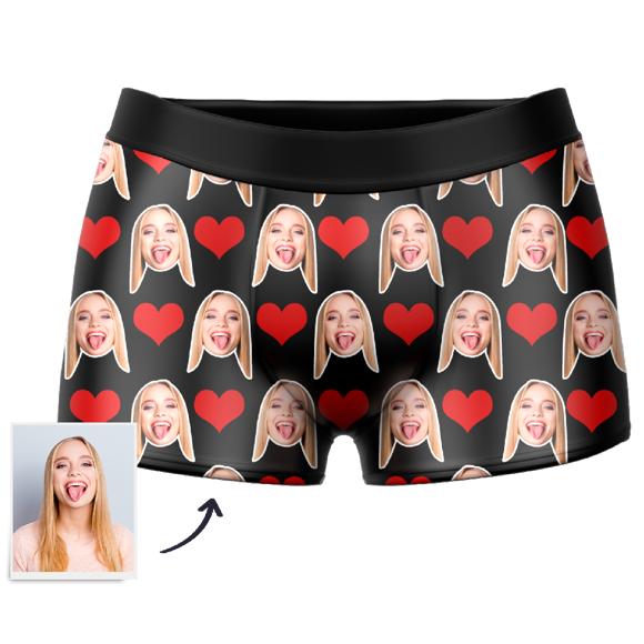Picture of Custom Men's Heart-shaped Boxer Briefs