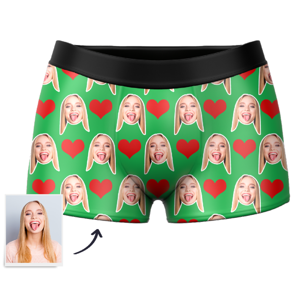 Picture of Custom Men's Heart-shaped Boxer Briefs