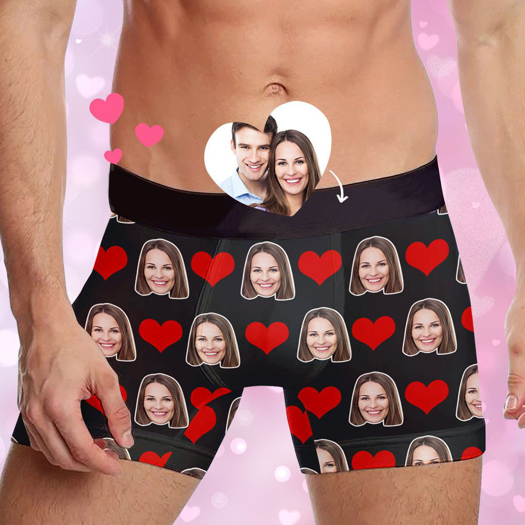 Custom Mens Heart Shaped Boxer Briefs Personalized Ts And Engraved Ts For Any Occasions 9590