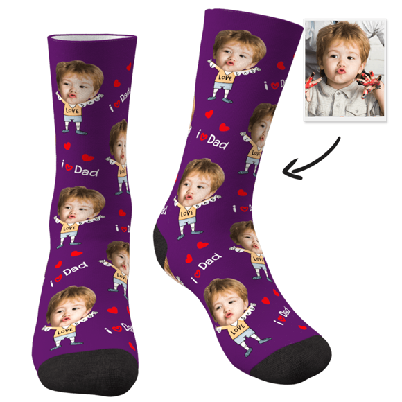 Picture of Custom Face Socks To The Dearest Daddy