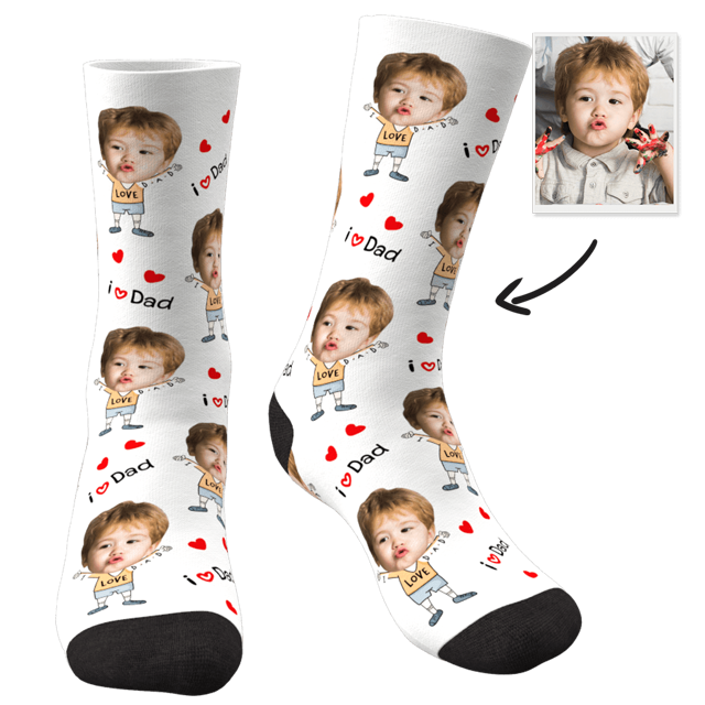 Picture of Custom Face Socks To The Dearest Daddy