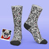 Imagen de Calcetines divertidos con estampado de cebra con foto personalizada