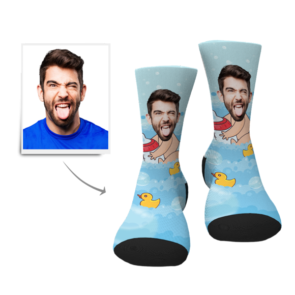 Picture of Custom Baby Face Socks - Ducklings