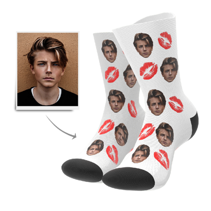 Imagen de Calcetines faciales personalizados - Kiss