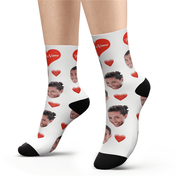 Picture of Custom Face Socks - Heart