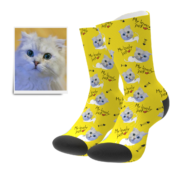 Picture of Custom Pet Photo Socks - My Lovely Pet