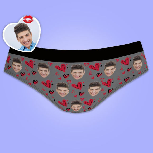 Picture of Custom Women's Panties With Hearts For Gift