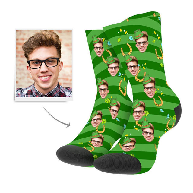 Picture of Custom Photo Socks With Lucky Horse