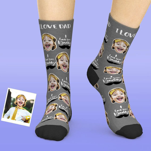 Picture of Custom Face Socks - I Love You Daddy