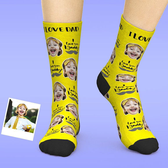 Picture of Custom Face Socks - I Love You Daddy