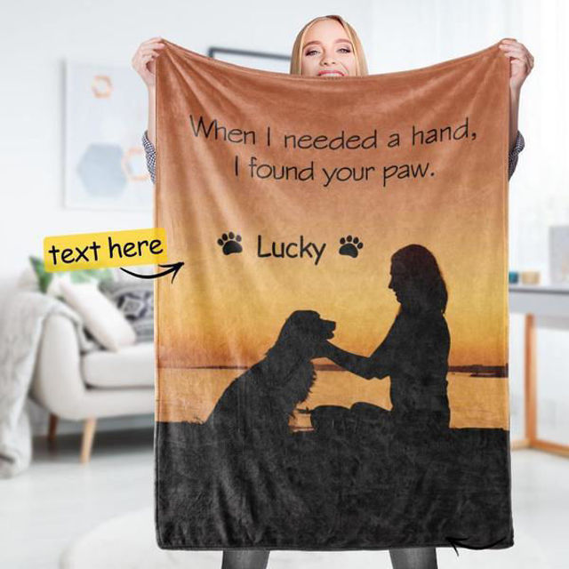 Picture of Customized Pet Blanket With Lettering