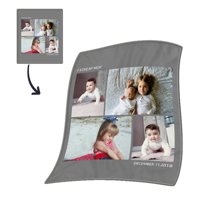 Picture of Custom Four-Picture Stitching Children's Blanket