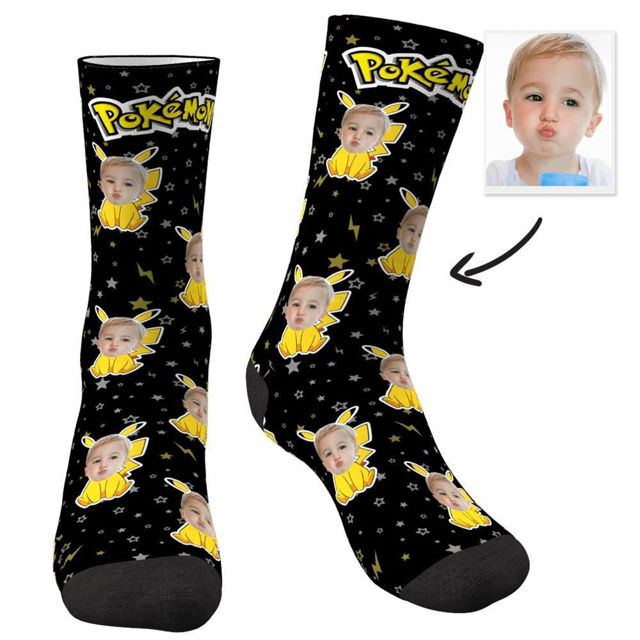 Picture of Custom Pikachu Face Socks