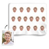 Picture of Custom Fleece Face Blanket - Colorful