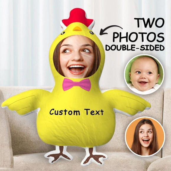 Imagen de Almohada de doble cara personalizada del cuerpo de las fotos para el polluelo divertido del regalo en forma