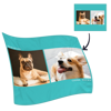 Imagen de Manta personalizada de forro polar con 2 fotos para mascotas
