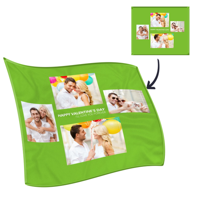 Picture of Personalized 4 Photos Blanket Perfect Gift