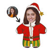Imagen de Almohada de foto personalizada Almohadas de cara Papá Noel para regalos