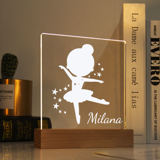 Picture of Ballerina Night Light - Personalized It With Your Kid's Name