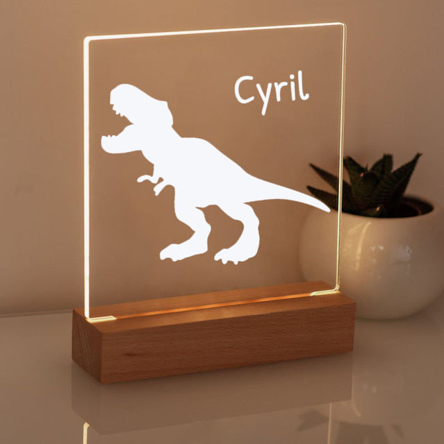Picture of Dinosaur Night Light - Personalized It With Your Kid's Name