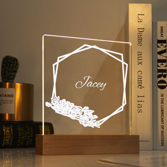 Picture of Little Flowers Night Light - Personalized It With Your Kid's Name