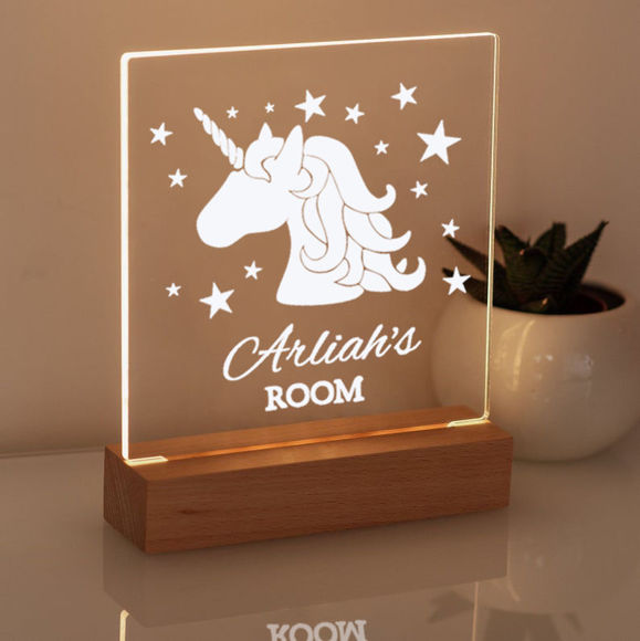 Picture of Unicorn Night Light - Personalized It With Your Kid's Name