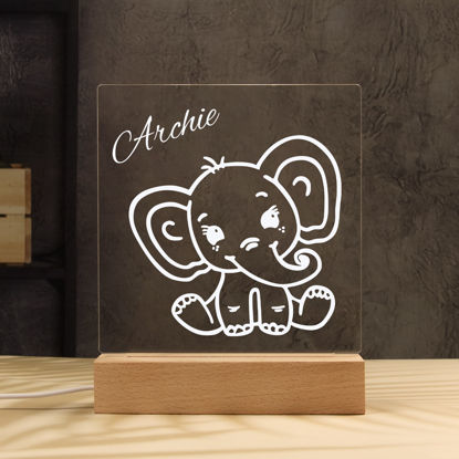 Bild von Elephant Night Light - Personalisiert es mit dem Namen Ihres Kindes
