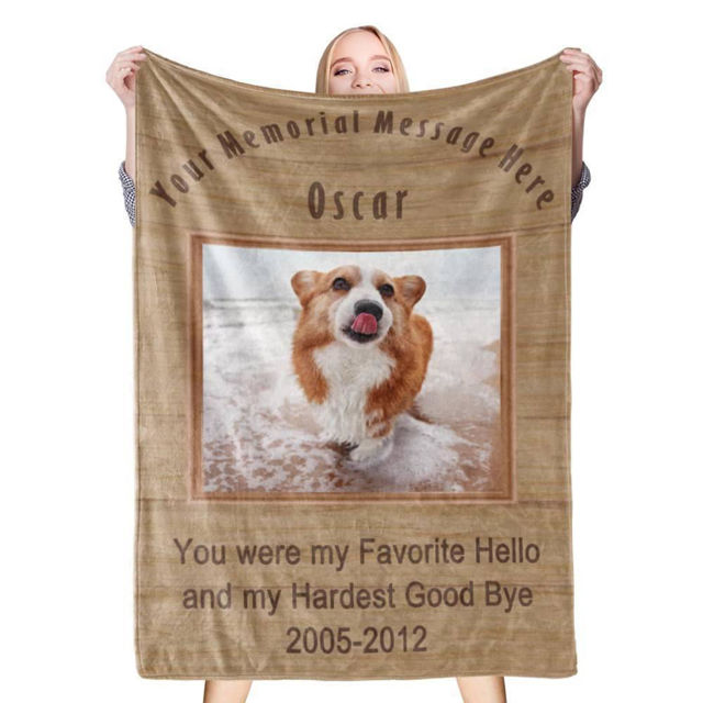 Picture of Custom Photo  Blanket Memorial Gifts