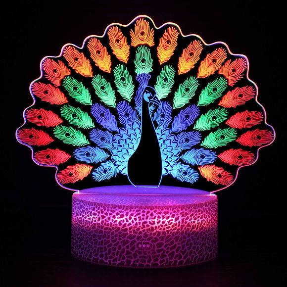 Picture of Colourful 3D Illusion LED Night Lights in Various Shapes - Best Gifts for Kids