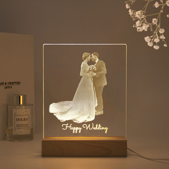 Image de Veilleuse de sculpture intérieure laser personnalisée pour cadeaux