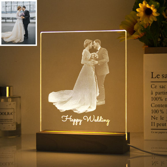 Image de Veilleuse de sculpture intérieure laser personnalisée pour cadeaux
