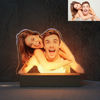 Image de Lampe de nuit 3D à base en bois personnalisée colorée avec votre belle photo