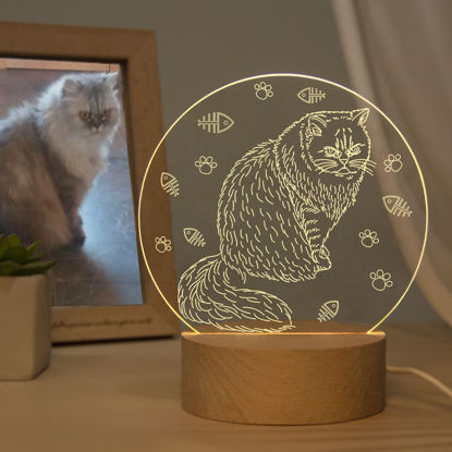 Image de Veilleuse de chat personnalisée pour le meilleur cadeau
