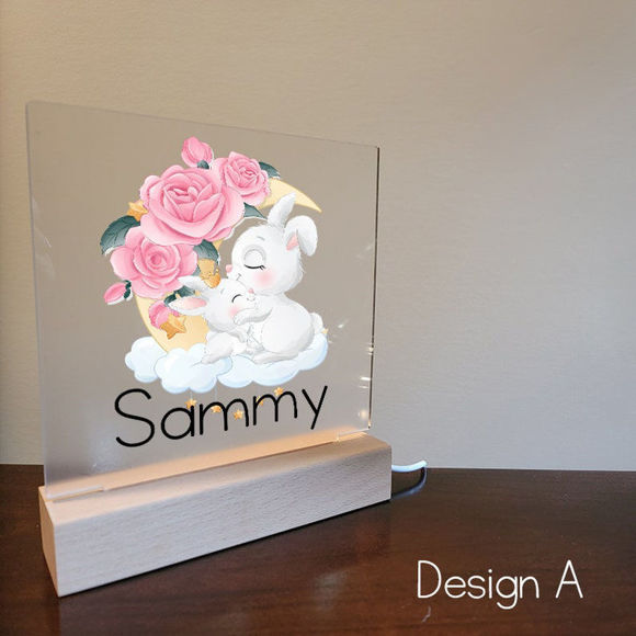 Picture of Custom Moon And Flower Art Night Light For Children's Gifts
