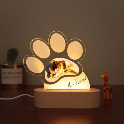 Immagine di Luce notturna personalizzata con stampa di zampe di animali domestici