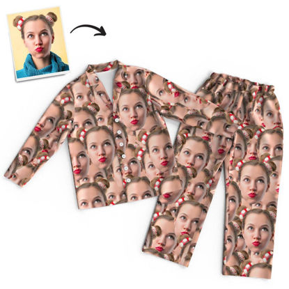 Afbeeldingen van Op maat gemaakte kleurrijke pyjama met meerdere gezichten - Gepersonaliseerde unisex-pyjama met gezichtskopie - Beste cadeau voor familie, vriend