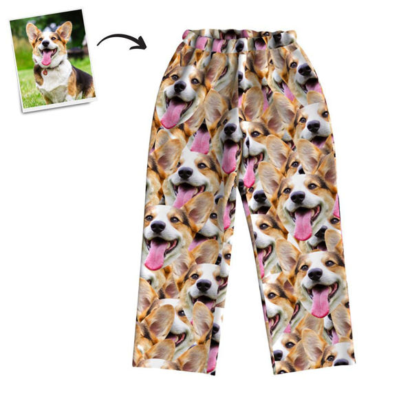 Picture of Customized Colorful Multi-face Pajamas Pants