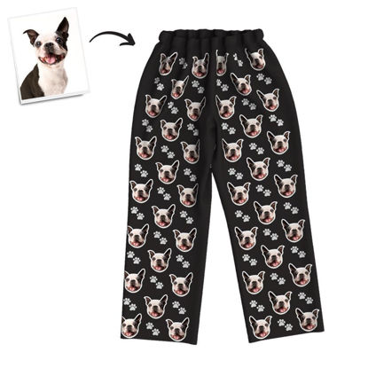 Immagine di Pantaloni del pigiama con avatar multipli con piedi per animali personalizzati