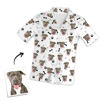 Picture of Customized Pet Photo Short Sleeved Pajamas with Bones and Footprints