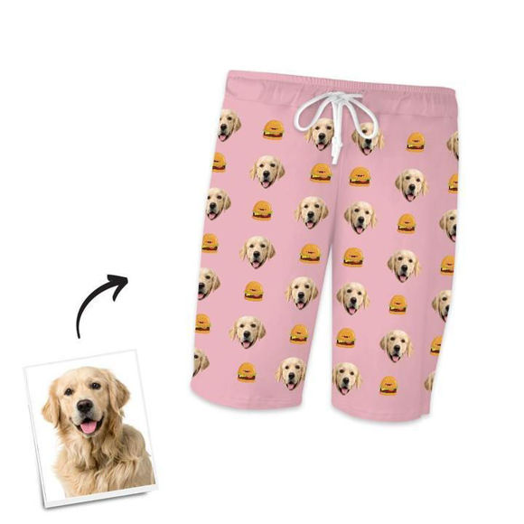 Imagen de Pantalones cortos personalizados para el hogar Pantalones de pijama Hamburguesas para mascotas